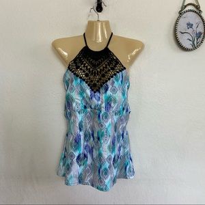 Ambrielle High Neck Tankini and Bottom Set